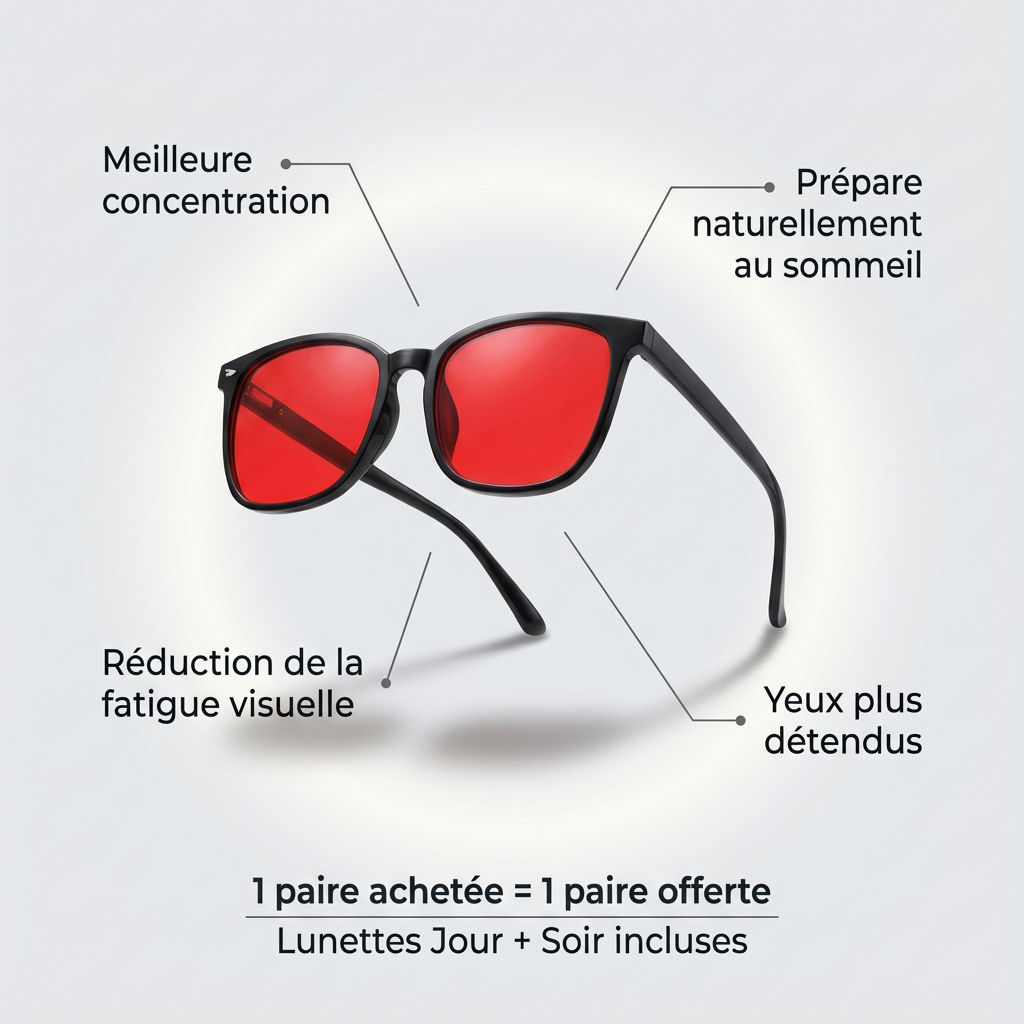 Duo de lunettes anti-lumière bleue – Jour & Soir