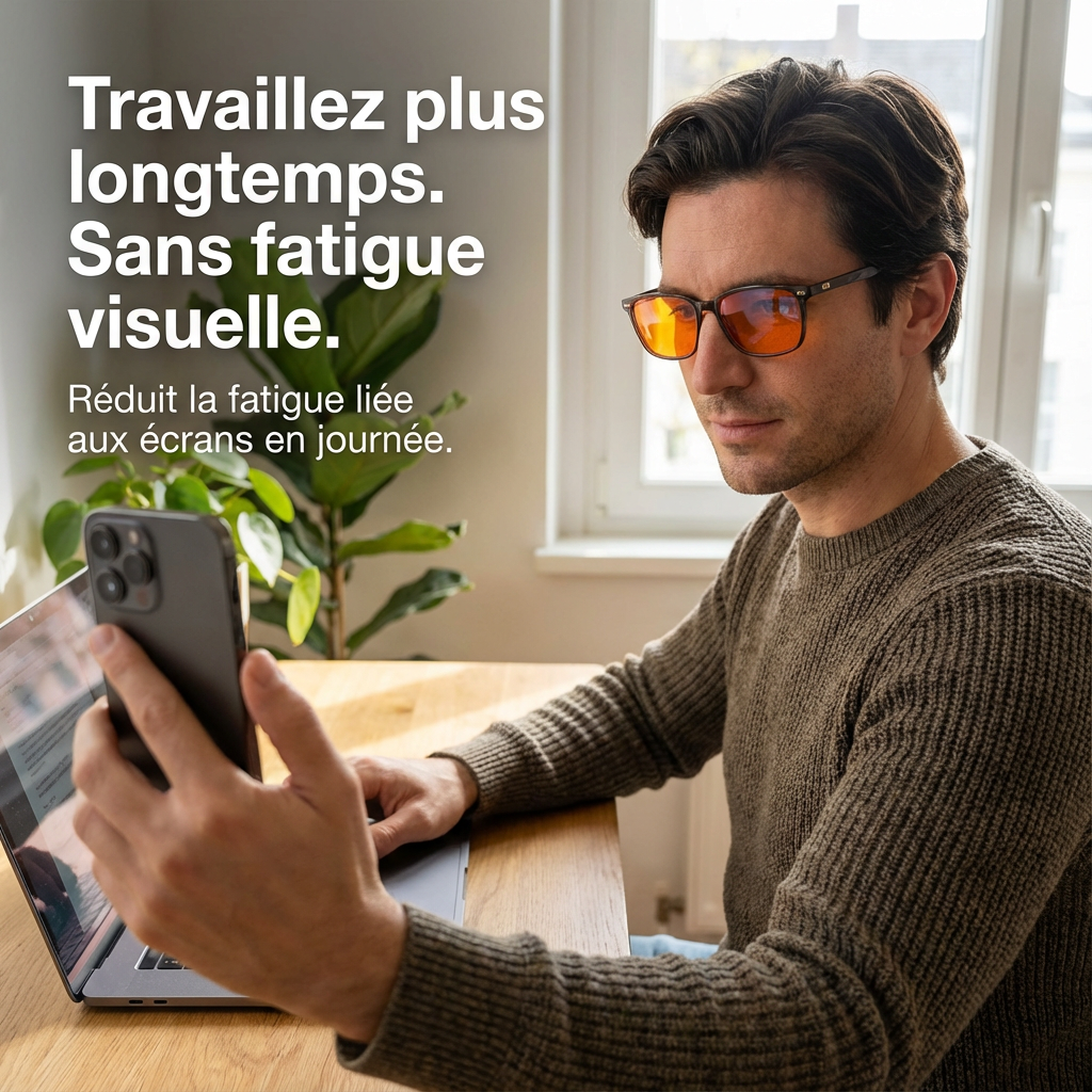 Duo de lunettes anti-lumière bleue – Jour & Soir